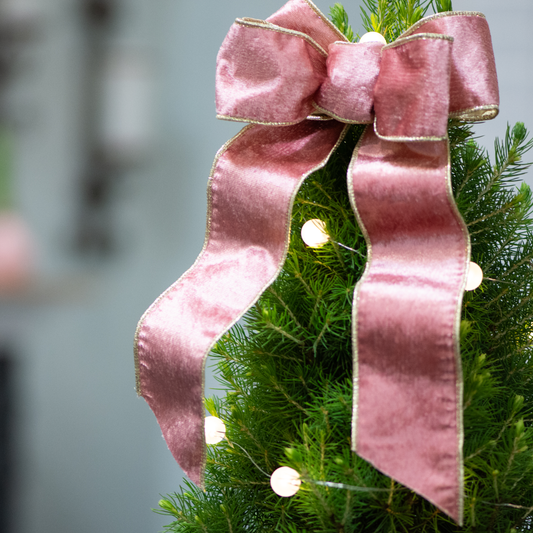 Pink Shimmer Potted Christmas Tree