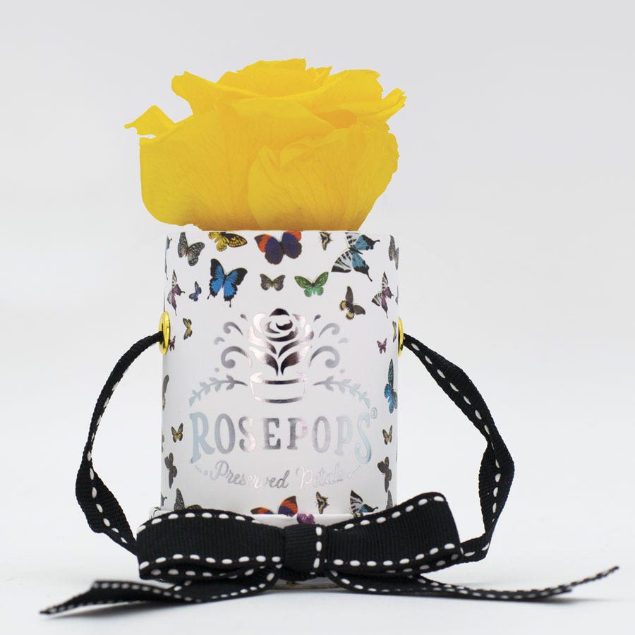 Rosepops™ Butterfly One Up Lemon Sorbet Preserved Rose
