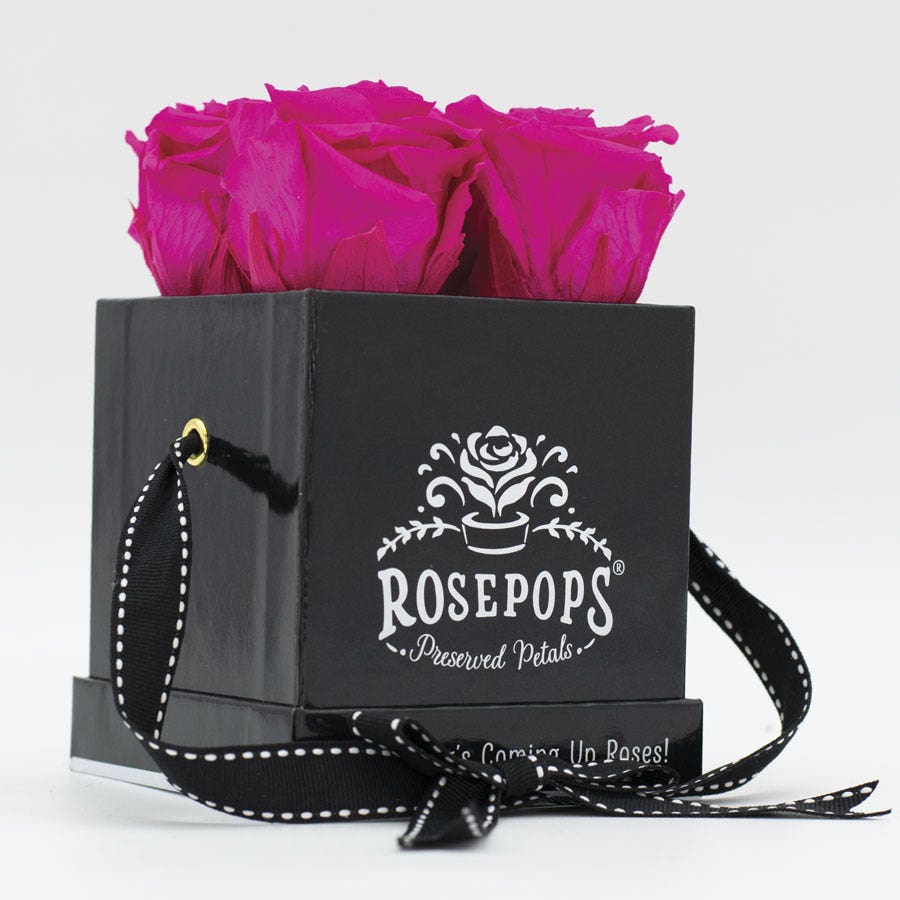 Rosepops™ Fourget Me Not Raspberry Punch Preserved Roses