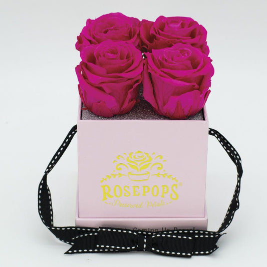 Rosepops™ Fourget Me Not Raspberry Punch Preserved Roses