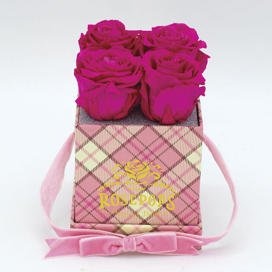 Rosepops™ Fourget Me Not Raspberry Punch Preserved Roses