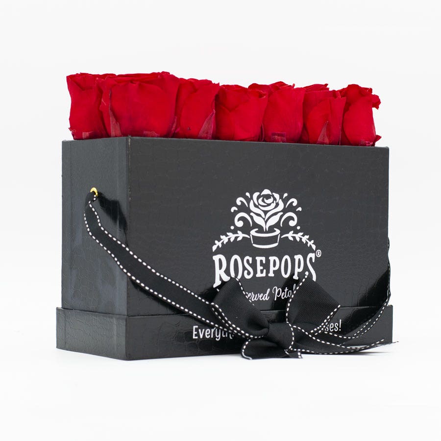 Rosepops™ Keeper by the Dozen Cherry Crush Preserved Roses