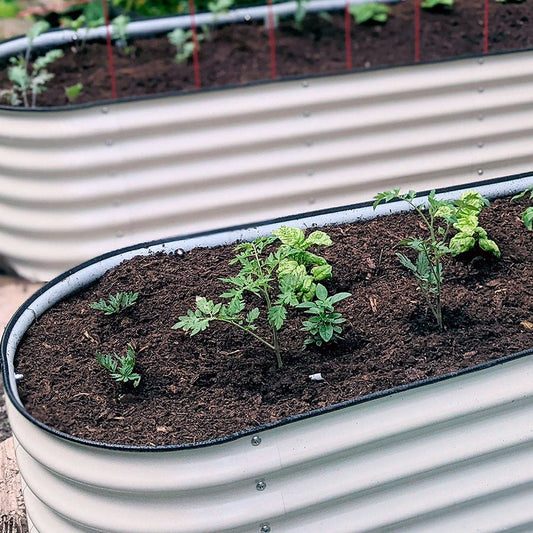 Vego Garden® 17-Inch 6 In 1 Modular Metal Raised Bed (White)