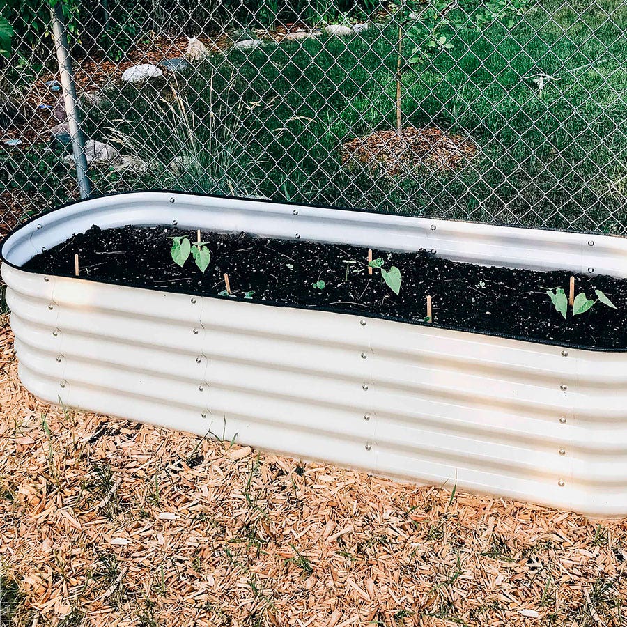 Vego Garden® 17-Inch 6 In 1 Modular Metal Raised Bed (White)