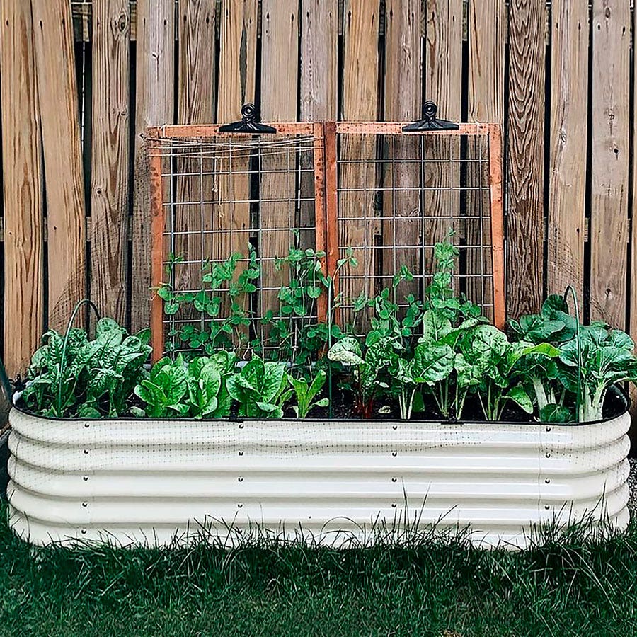 Vego Garden® 17-Inch 6 In 1 Modular Metal Raised Bed (White)