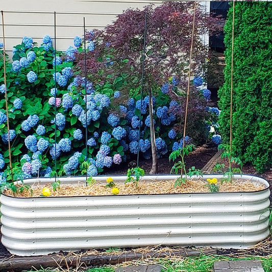 Vego Garden® 17-Inch 9 In 1 Modular Metal Raised Bed (White)