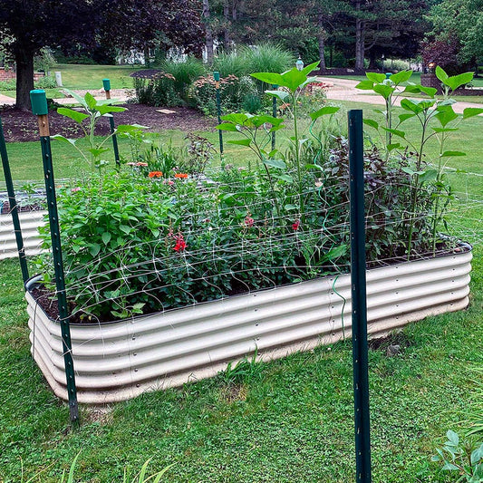 Vego Garden® 17-Inch 10 In 1 Modular Metal Raised Bed (White)