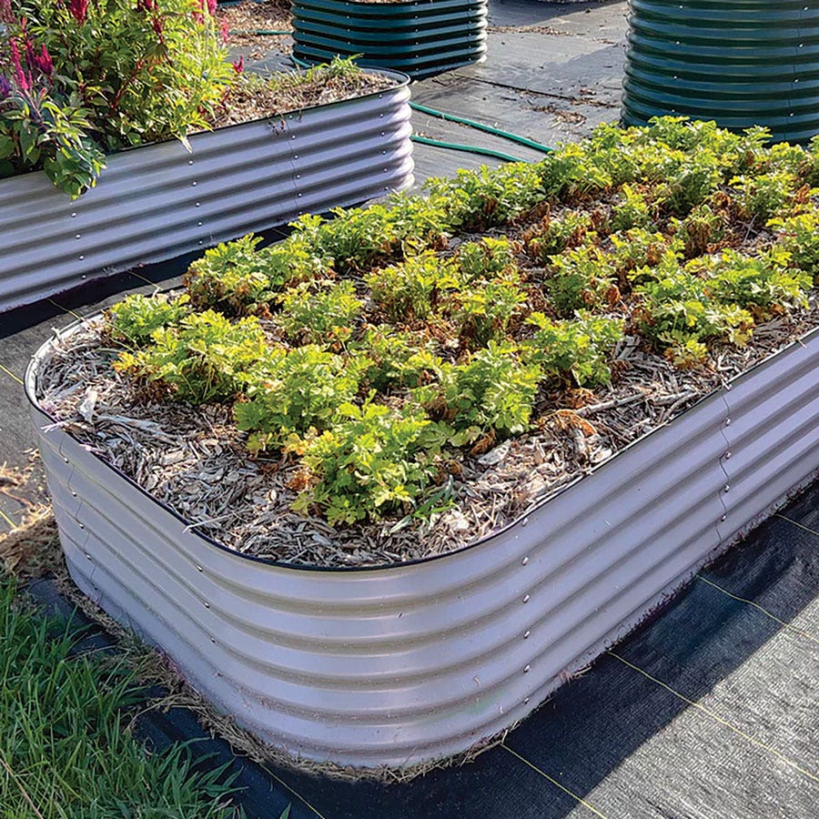 Vego Garden® 17-Inch 10 In 1 Modular Metal Raised Bed (White)