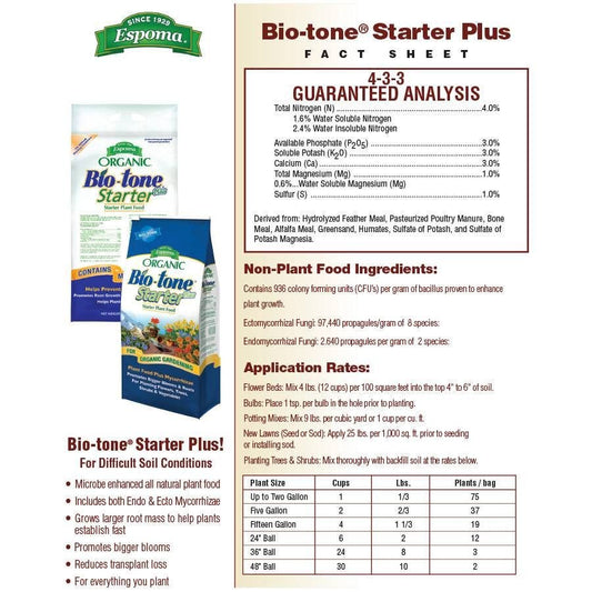 Espoma Organic® Bio-tone® Starter Plus Plant Food