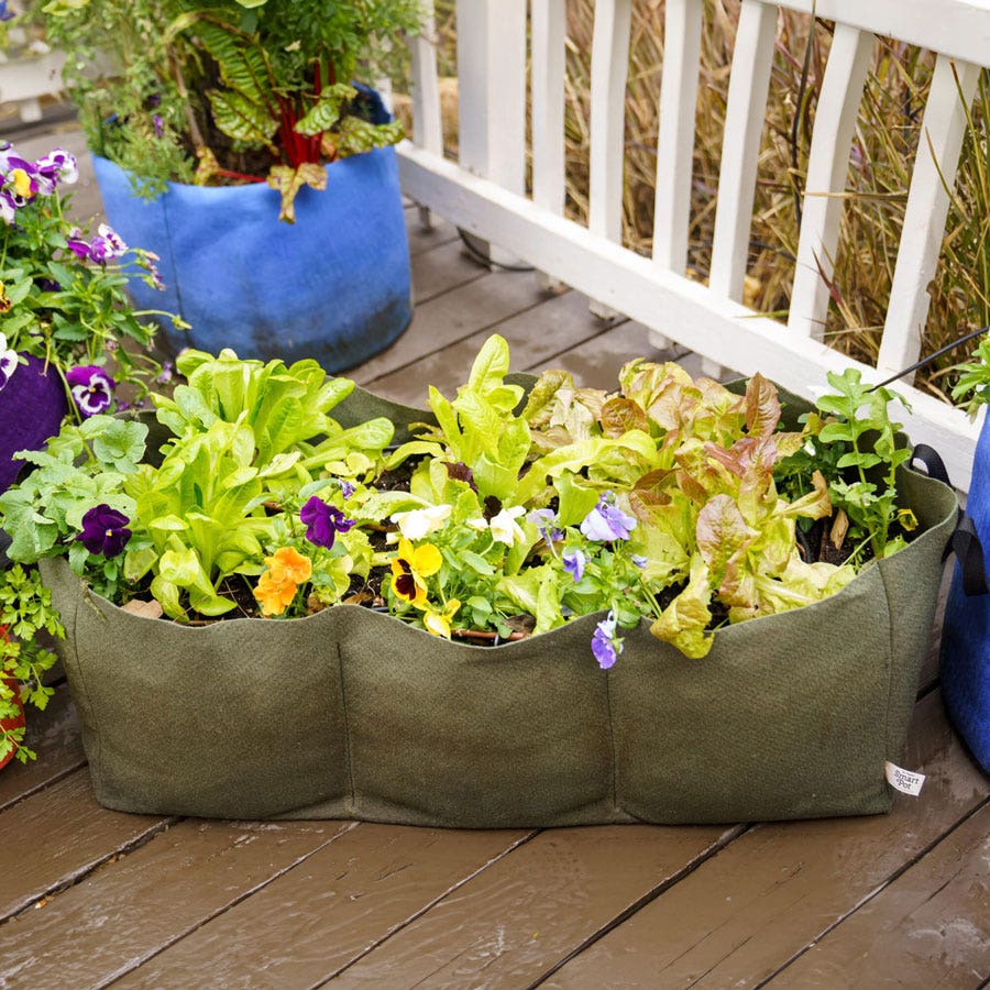 Smart Pot® Urban Lil' Shorty Raised Bed Fabric Planter (Green)