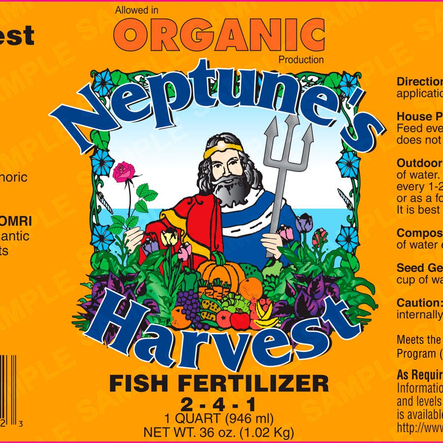 Neptune's Harvest Organic Hydrolyzed Fish (2-4-1) Fertilizer 36 oz.
