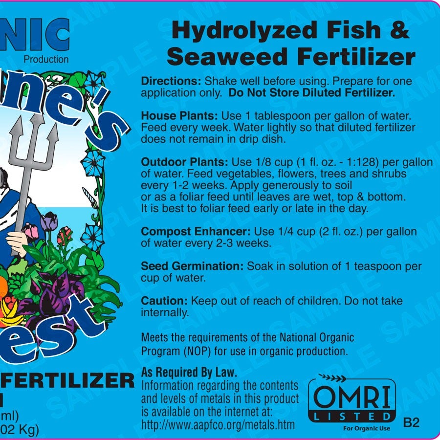 Neptune's Harvest Organic Fish & Seaweed (2-3-1) Fertilizer 36 oz.