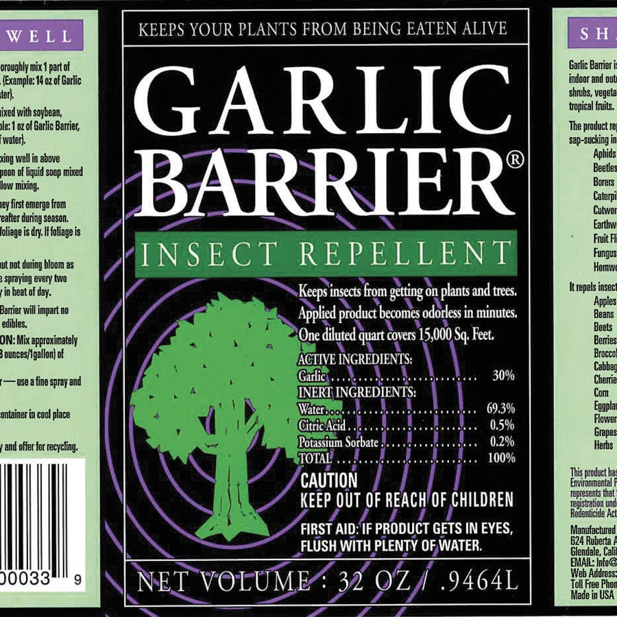 Garlic Barrier® Organic Garden Insect Repellent Concentrate 32 oz.
