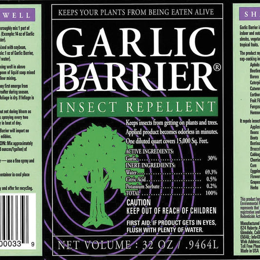Garlic Barrier® Organic Garden Insect Repellent Concentrate 32 oz.