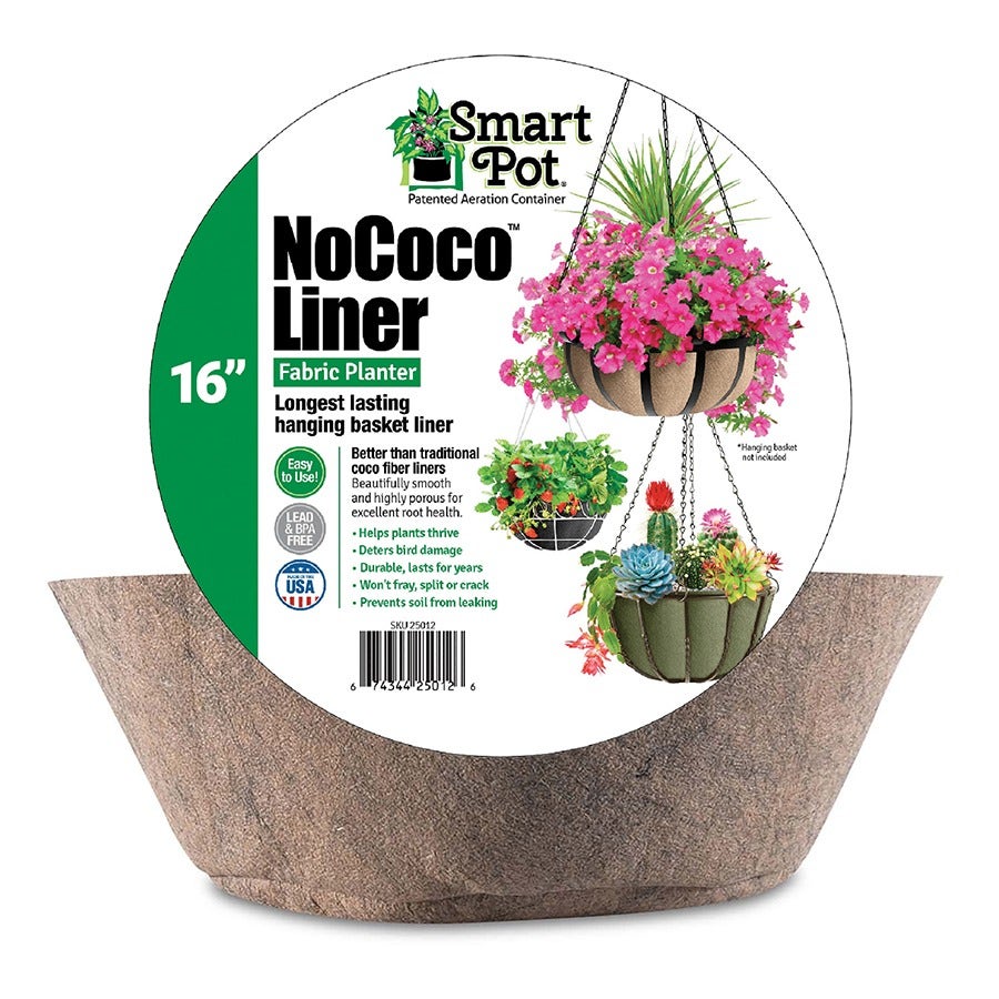 pot plant liners Smart Pot NoCoco Liners - 14 & 16 Inch Fabric Planters (Natural)