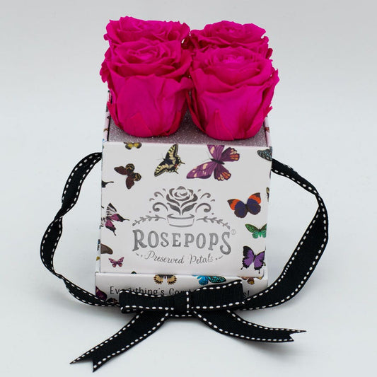 Rosepops™ Fourget Me Not Raspberry Punch Preserved Roses