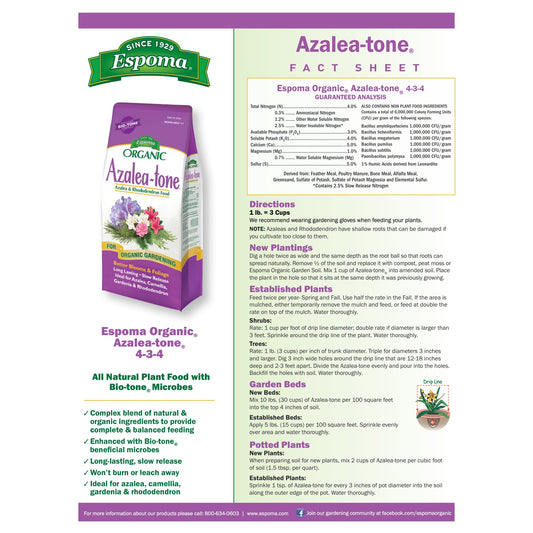 Espoma Organic® Azalea-tone® Azalea & Rhododendron Food