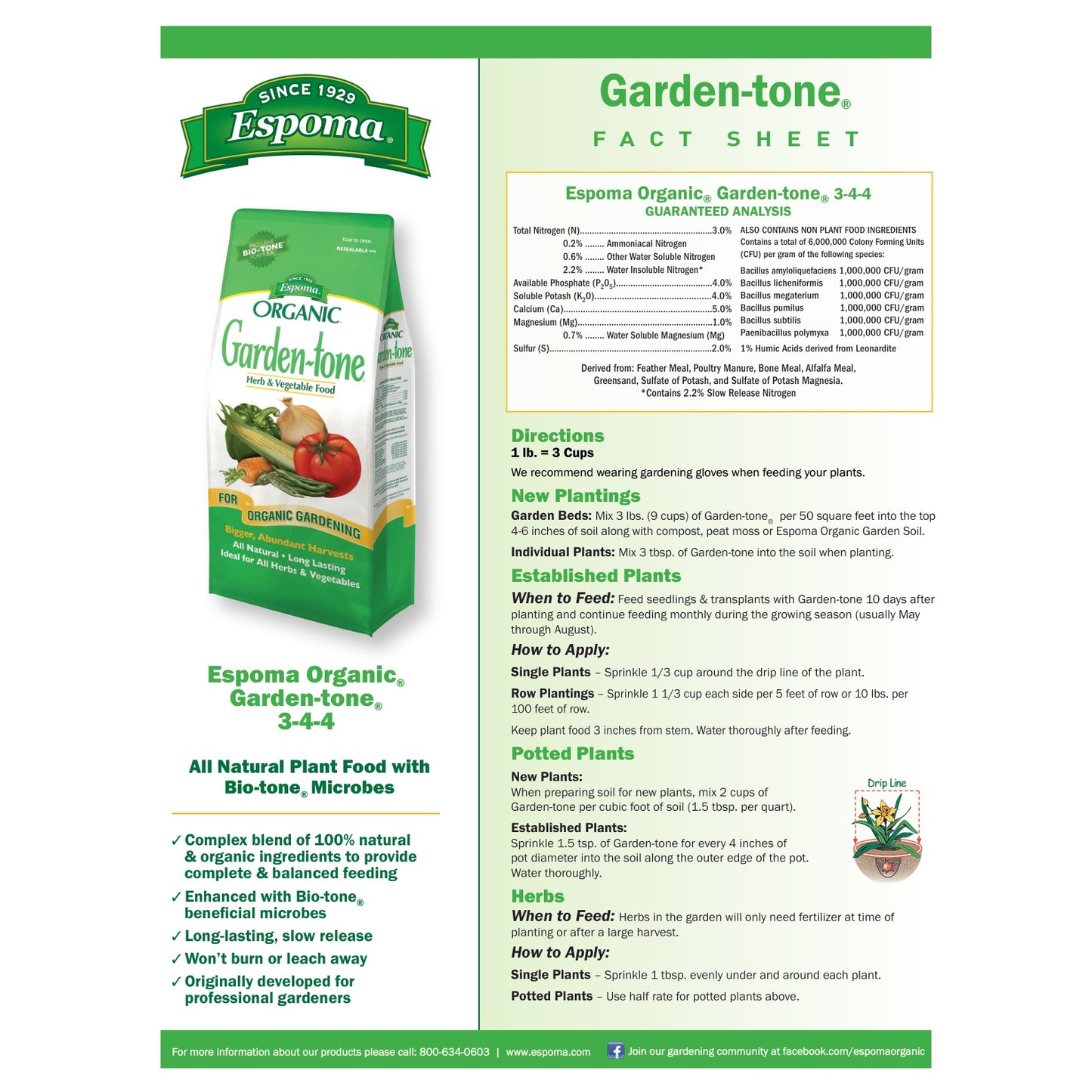 Espoma Organic® Garden-tone® Herb & Vegetable Food