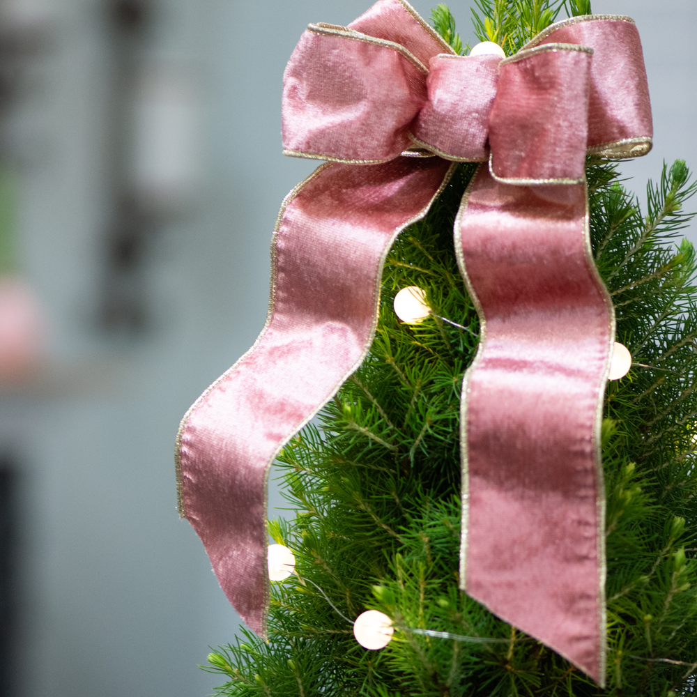 Pink Shimmer Potted Christmas Tree