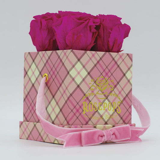 Rosepops™ Fourget Me Not Raspberry Punch Preserved Roses