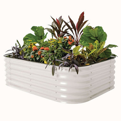 Vego Garden® 17-Inch 6 In 1 Modular Metal Raised Bed (White)