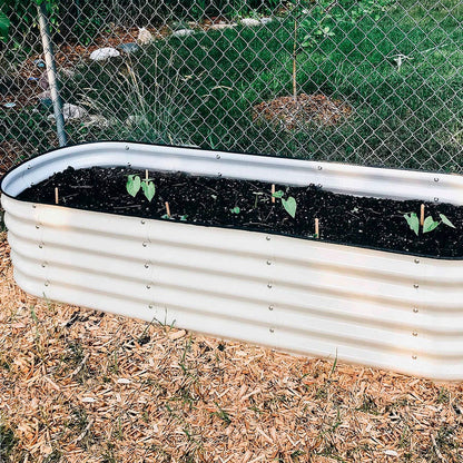 Vego Garden® 17-Inch 6 In 1 Modular Metal Raised Bed (White)