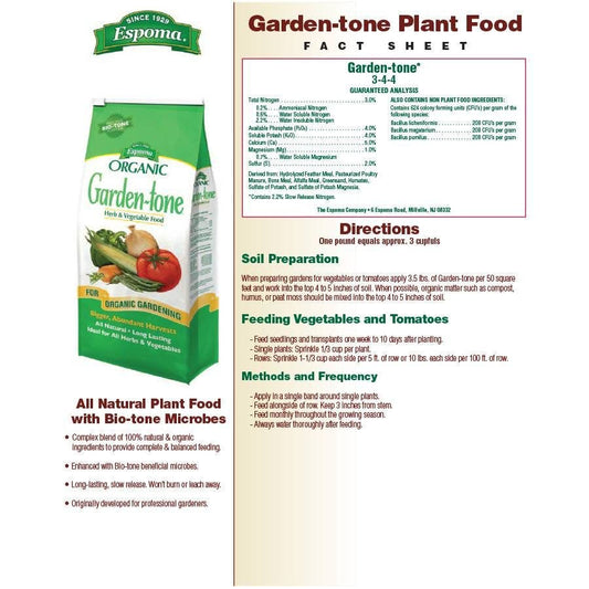 Espoma Organic® Garden-tone® Herb & Vegetable Food