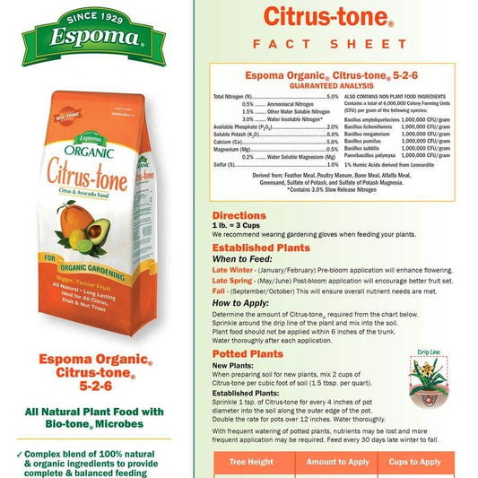 Espoma Organic® Citrus-tone® Citrus and Avocado Food