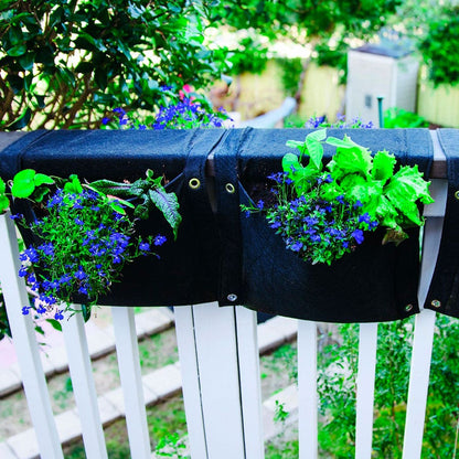 plant pots that hang on fences Smart Pot® Wall Flower Saddle Planter 6-Gallon Fabric Planter (Black) – Wayside Gardens