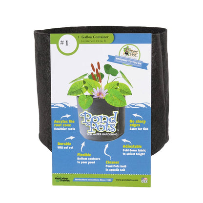 1 gallon pots for plants Smart Pot Pond Pot 1-Gallon Fabric Planter (Black)