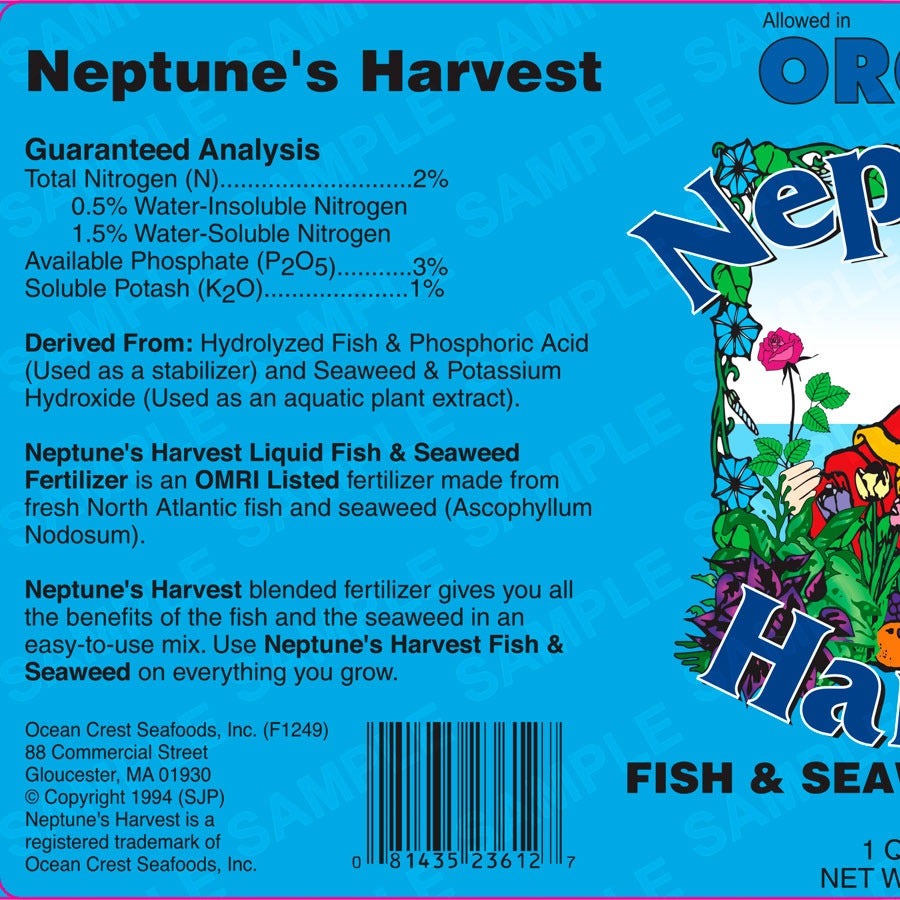 Neptune's Harvest Organic Fish & Seaweed  (2-3-1) Fertilizer 36 oz.