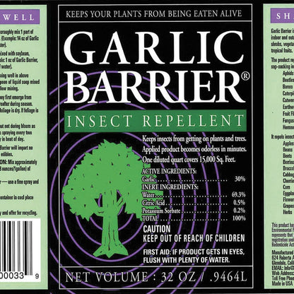 Garlic Barrier® Organic Garden Insect Repellent Concentrate 32 oz.